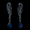 E-3398 European style gold / silver plated alloy full rhinestone luxury crystal statement large long  earrings