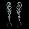 E-3398 European style gold / silver plated alloy full rhinestone luxury crystal statement large long  earrings