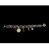 B-0440 fashion style gold plated alloy pearl gem pendant bracelets