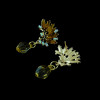 E-3402 fashion style gold plated alloy crystal rhinestone flower drop stud earrings