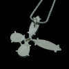 N-5349 European style Silver plated  link chain long crystal pendant necklace