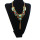N-5357 European style silver/gold plated alloy Carving resin tassel necklace earring set