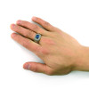 R-1177 fashion style silver plated alloy blue crystal clear rhinestone men rings 4 sizes