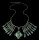 N-5354 fashion style gold plated alloy turquoise tassel necklace 2 styles