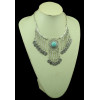 N-5354 fashion style gold plated alloy turquoise tassel necklace 2 styles