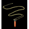 N-5361 Crystal Orange Quartz Healing Hexagonal  Point Chakra Gem Bead Stone Pendant for Necklace