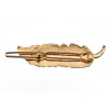 F-0217 European style gold plated leaf simple hairclip