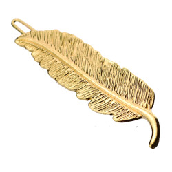 F-0217 European style gold plated leaf simple hairclip