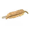 F-0217 European style gold plated leaf simple hairclip