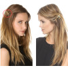 F-0217 European style gold plated leaf simple hairclip