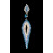 E-3422  fashion style silver plated alloy crystal rhinestone dangle earrings