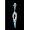 E-3422  fashion style silver plated alloy crystal rhinestone dangle earrings