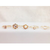 R-1183 fashion korea  gold/silver/gun black 3 colros pearl crystal  ring  5pcs/set midi ring