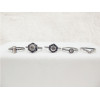 R-1183 fashion korea  gold/silver/gun black 3 colros pearl crystal  ring  5pcs/set midi ring