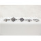 R-1183 fashion korea  gold/silver/gun black 3 colros pearl crystal  ring  5pcs/set midi ring