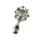 P-0171 fashion style silver plated rhinestone crystal brooch