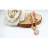 B-0461 Korean 18k rose gold plated chains foot,rose flower anklet for women high quality