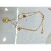 B-0474 Korean fashion rose gold plated head double chains anklet bell charm hand chain jewelry