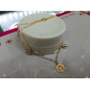 B-0474 Korean fashion rose gold plated head double chains anklet bell charm hand chain jewelry