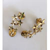 P-0170 Korea style gold silver plated star pin brooch