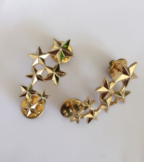 P-0170 Korea style gold silver plated star pin brooch