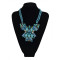 N-5378 fashion vintage style green/blue gemstone rope metal chain choker neckalces