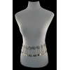 N-5387 vintage style turkish gypsy silver plated alloy coin belly body Chain