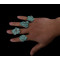 R-1189 fashion vintage style silver plated alloy turquoise ring