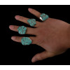 R-1189 fashion vintage style silver plated alloy turquoise ring