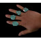 R-1189 fashion vintage style silver plated alloy turquoise ring