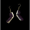 E-3435 European and American new fashion imitated crystal shoes like gold plated exaggerated earrings