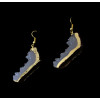 E-3435 European and American new fashion imitated crystal shoes like gold plated exaggerated earrings