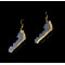 E-3435 European and American new fashion imitated crystal shoes like gold plated exaggerated earrings