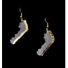 E-3435 European and American new fashion imitated crystal shoes like gold plated exaggerated earrings