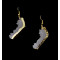 E-3435 European and American new fashion imitated crystal shoes like gold plated exaggerated earrings