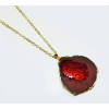 N-5399 European style gold plated round natural stone long chain necklace