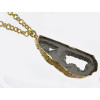 N-5400 vintage style gold plated alloy resin pendant necklaces