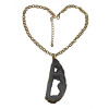 N-5400 vintage style gold plated alloy resin pendant necklaces