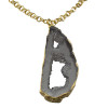 N-5400 vintage style gold plated alloy resin pendant necklaces