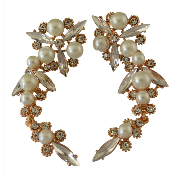 E-3454 Fashion style Gold/silver plated Pearl rhinestone Earrings Jewelry