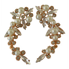 E-3454 Fashion style Gold/silver plated Pearl rhinestone Earrings Jewelry