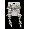 E-3454 Fashion style Gold/silver plated Pearl rhinestone Earrings Jewelry