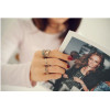R-1185 vintage style silver plated alloy mix rings designed for men and women 6pcs/sets