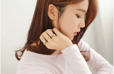 R-1185 vintage style silver plated alloy mix rings designed for men and women 6pcs/sets