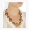 N-5424 Heart Stamp Exaggerated Fashion Temperament Luxury Necklace