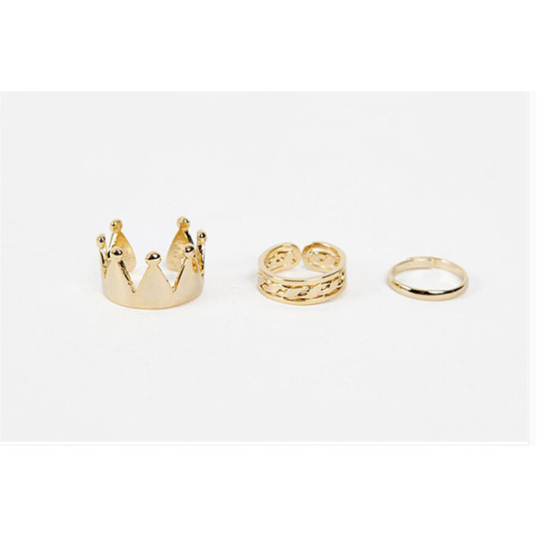 R-1198 fashion European ring golden/silver plated beauty Bow Cross Letter Ok Eight V Shape Rings