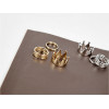 R-1198 fashion European ring golden/silver plated beauty Bow Cross Letter Ok Eight V Shape Rings