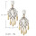 E-3460 behemian gold plated alloy white acrylic rhinestone earrings