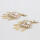 E-3460 behemian gold plated alloy white acrylic rhinestone earrings