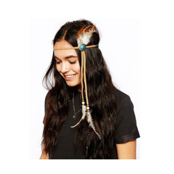 F-0241 European and American original single large hole Turquoise Beads headdress hair accessories